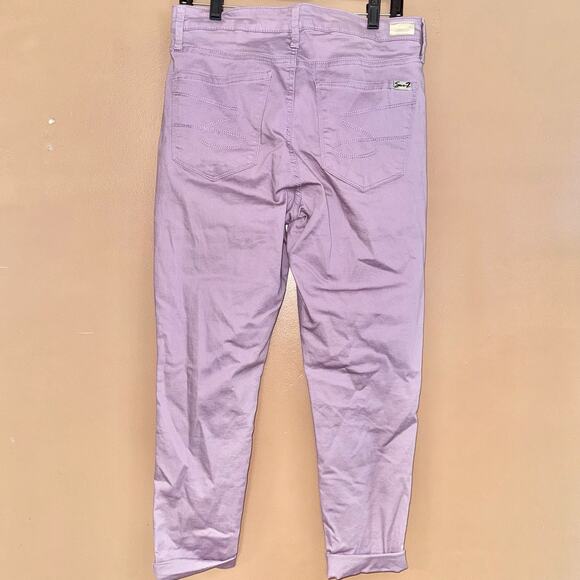 Seven 7 Jeans Mid Rise Ankle Skinny Purple Stretch Jeans Women's - Size 12 - Picture 3 of 12